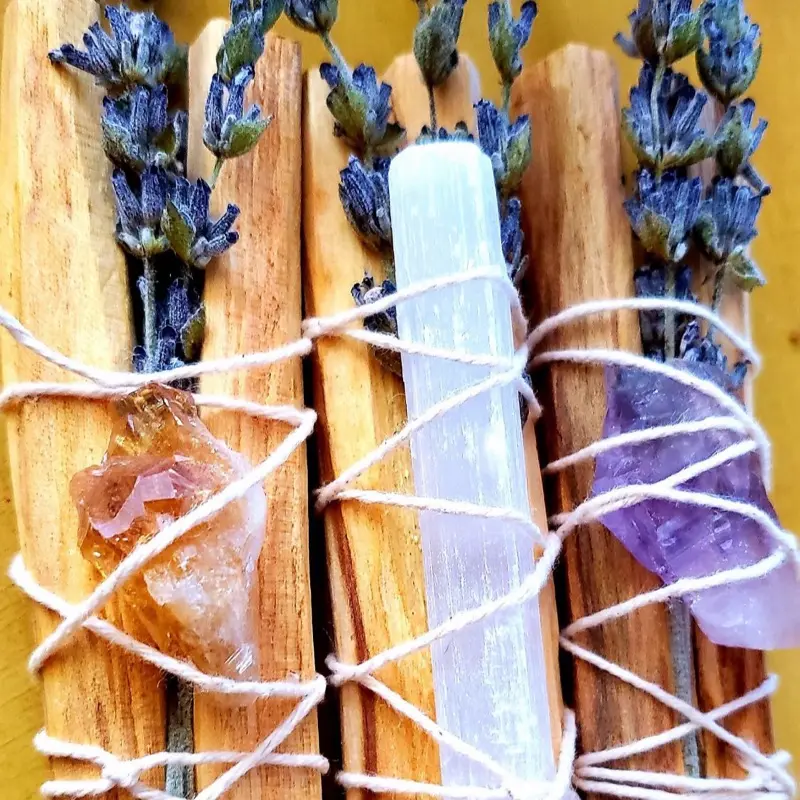 Palo Santo Smudge Bundles, Smudging, Meditation, Cleansing, Crystals, Healing