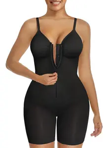 SHAPEFIT Shapewear for Women Tummy Control Bodysuits Zip-Up Comfort Ultra Stretch Fabric Customizable Fit Breathable Mesh Design Comfortable Fit