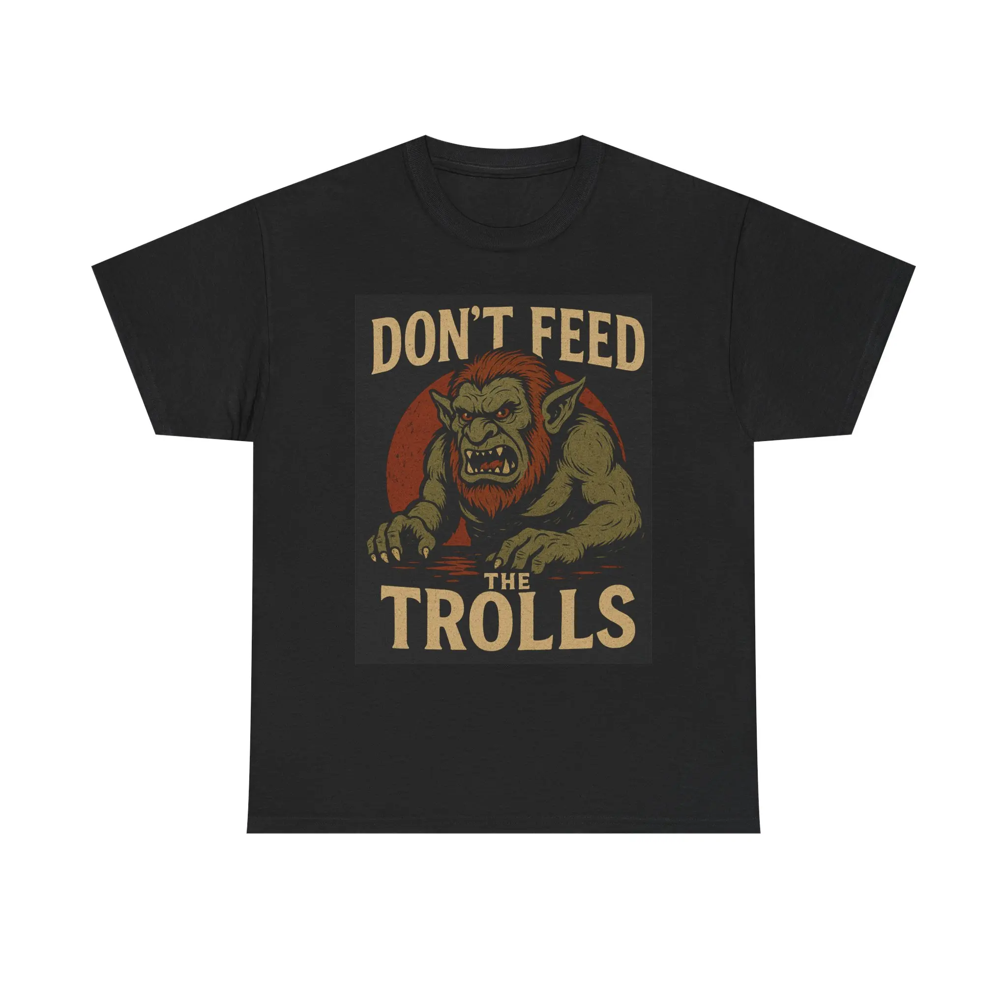 Don't Feed the Trolls Tee | Unisex Heavy Cotton T-Shirt, Funny Graphic Tee, Humor Shirt, Troll Humor, Gift for Creatives