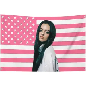 60in x 40in Pink Flag Tapestry Fun Poster Jessie College Dormitory Decoration Outdoor Party Murph Home Decor Blanket Goods Gift 35x59 in(90x150cm)