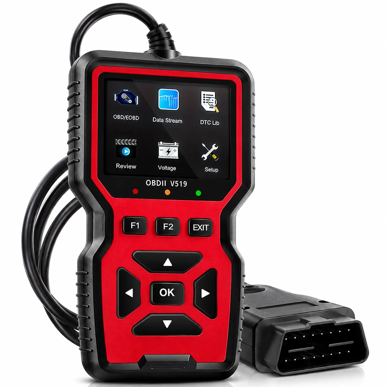 V519 OBD2 Scanner,  Code Reader with Live Data, Read/Clear Codes, DTC Lookup and Battery Voltage Test for diy car owner  professional v519 scanner