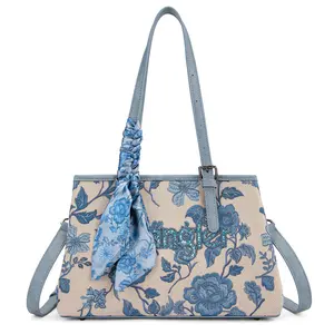 Wrangler Floral Whisper Satchel Bags for Women Vintage Embroidered Purse with Shoulder Strap Wrangler Floral Whisper Satchel Bags for Women Vintage Embroidered Purse with Shoulder Strap