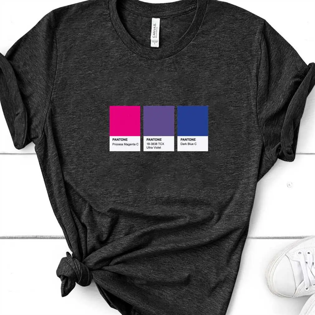 LGBT COLOR PANTONE PALLETE BISEXUAL COMMUNITY DESIGN  T-Shirt