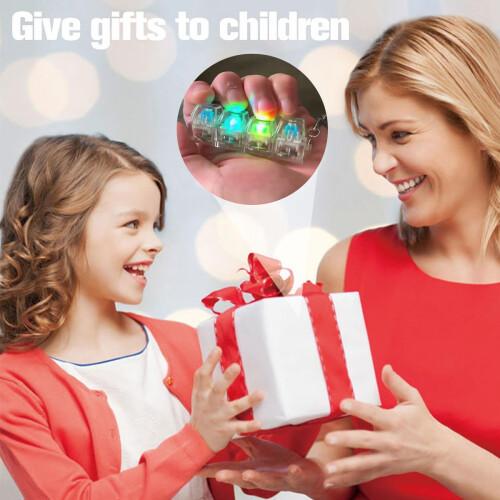 Fidget Keyboard Clicker Toys with LED Lights Keychain Stress Relief for Anxiety Decompression Neon Durable Smooth Spinner 4-in-1 Design