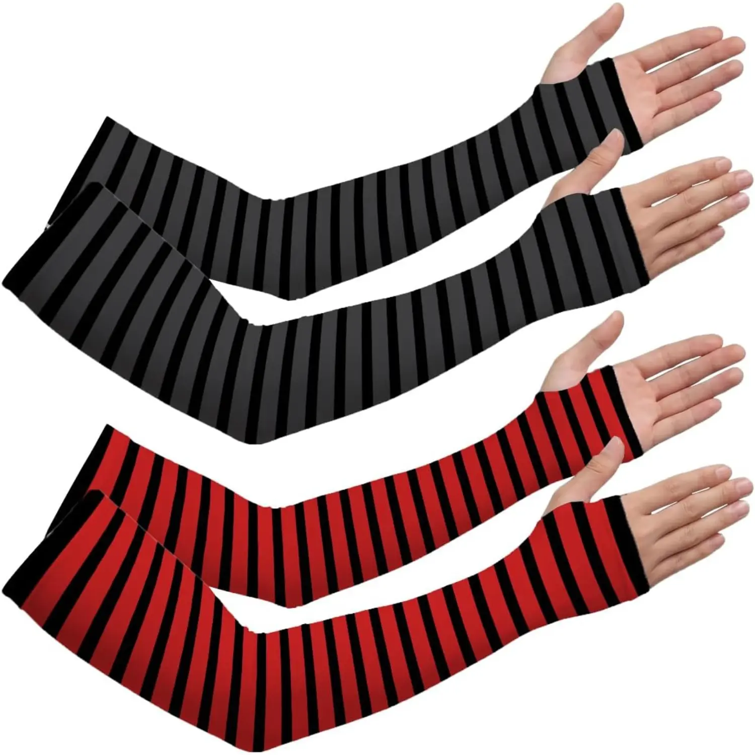 Arm Sleeves with Finger Holes Sports Sleeves for Men Women