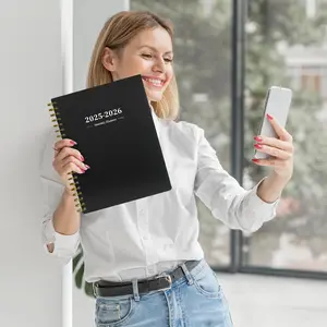 Ymumuda 2025 Planner - Monthly Planner 2025-2026, JAN.2025 to DEC.2026, 8.5" x 11", Large Planner with Spiral Bound, Perfect for School & Office Schedule, Black