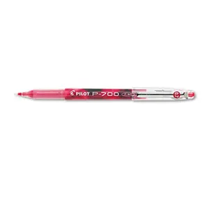 Pilot 38612 P-700 Gel Roller Ball Stick Pen- Needle Point- Red Ink- 0.7mm Fine- Dozen