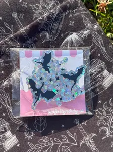 Flying Dragons Sparkle Acrylic Pin Fashion Accessory Jewelry