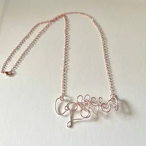 Coffee Lover wire necklace