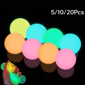 5/10/20Pcs Glow-In-The-Dark Stress Relief Putty Balls, Soft Ball Design, Anxiety Reducing Toy for Adults, Perfect Birthday Party Gift (colors Random)