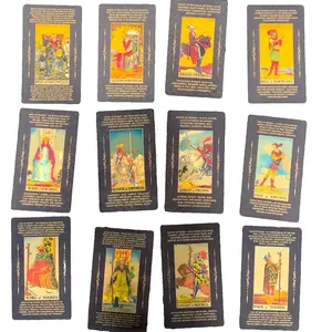 Black Foil Tarot Cards with Guidebook for Beginners - Magnetic Box - Waterproof Tarot Card Deck - card games