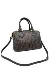 Pre-owned FENDI Classic Zucca Monogram Mini Boston Bag/ee05220507/0507