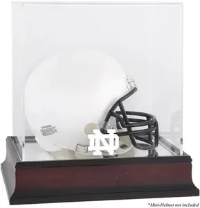Notre Dame Fighting Irish Mahogany Logo Mini Helmet Display Case with Mirror Back