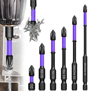 6PCS High Magnetic Screwdriver Drill Bit Set, Anti Slip Magnetic Electric Screwdriver Set for Impact Driver, Upgrade Strong Magnetic Durability Screwdriver Drill Bit Set for Home, Garden, Outdoors