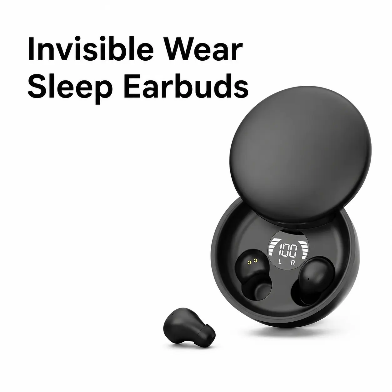 Sleep Earbuds Bluetooth 5.3 Wireless Sleep Headphones for Side Sleepers, Mini Comfortable Noise Cancelling Earbuds with Charging Case