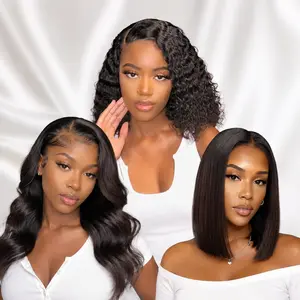 [Combo sale 18"&18"&18"] buy 1 get 3 wig 18 Inch 13x4 Deep Wave Hair Lace Front Wigs +13x4 18 Inch Body wave Human Hair Wigs+ 13x4 18 lnch Straight Hair Pre Plucked HD Transparent Lace Frontal Human Hair Wigs