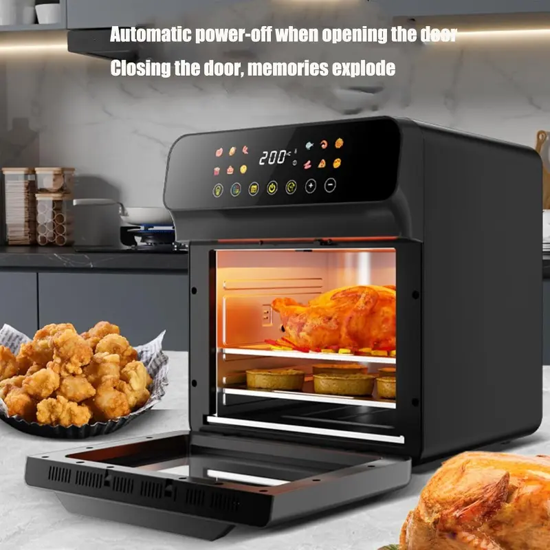 Household Cooking Appliances Spacious Air Fryer - Visual Intelligent Automatic Digital Fryers with Anti-Scald Handle, Suitable for Chicken, Fish