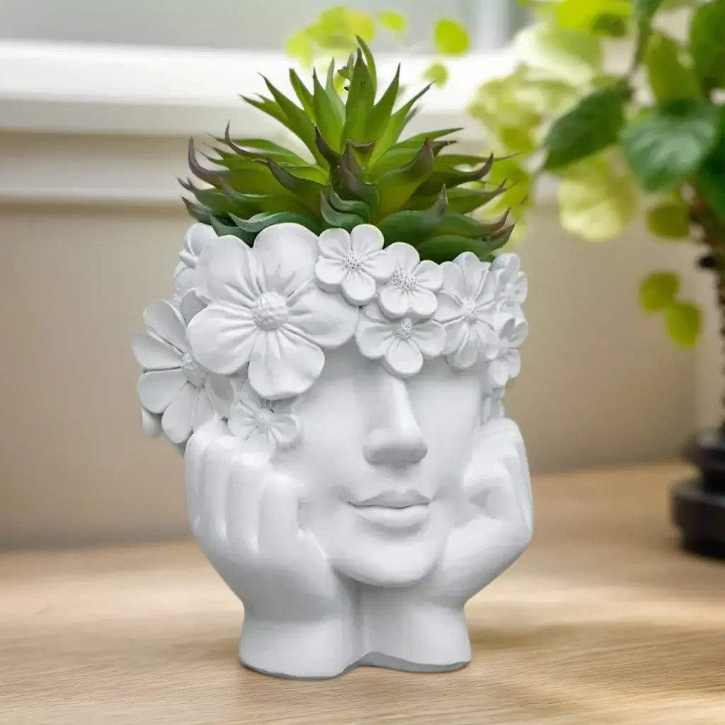 Charming Resin Face Plant Pot, Girl Design with Drainage Holes, Perfect for  Succulents and Small Plants, Indoor/outdoor Decor, All Seasons, Resin  Flower Pot, Unique Face Design, Planters - TikTok Shop