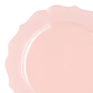 Pearl Pink Round Lotus Plastic Appetizer/Salad Plates (7.5")