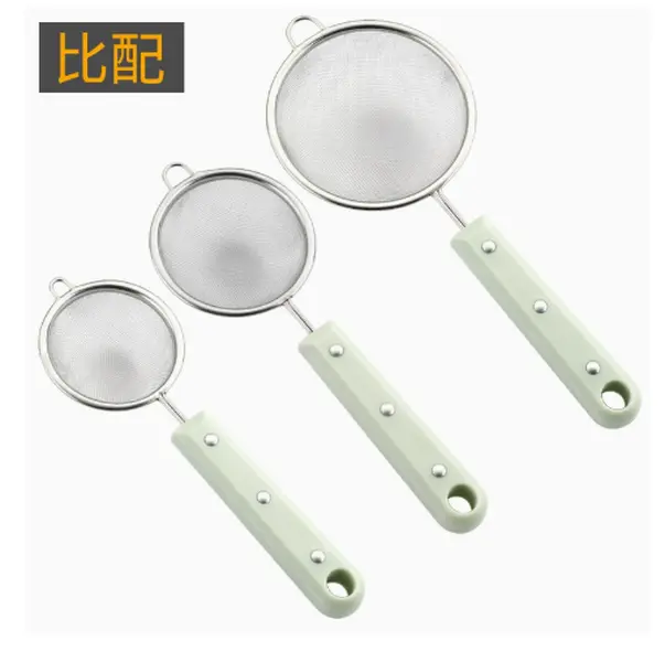Multi-Size Fine Mesh Sieve Set, Handheld Stainless Steel Strainer, Easy Grip Handle, Ideal for Baking, Juice & Soup Straining