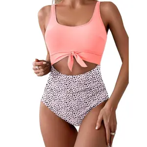 2026 NEW Women's One Piece Swimsuit Tummy Control Slimming Bathing Suit Cutout Tie Knot Swimwear Beachwear Swimsuits Onepieceswimsuit #Outdoorfun