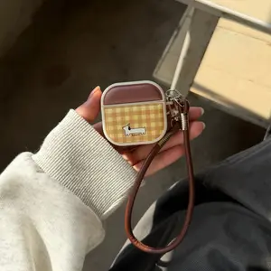 Leather AirPods Case Compatible with AirPods Pro3/pro2, Durable Anti-Drop Earbud Protector, Stylish Protective Cover