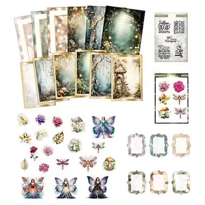 Crafts & Sewing Stamps by Me Follow Your Dreams Whimsical Card-Making Kit - 18 Cards