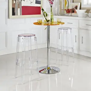 Modway Casper Bar Stool Set of 2 in Clear