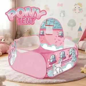 Kids Foldable Play Tent, Toddler Play Tent, Indoor Playhouse, Durable Ball Pit, Large Pop-Up Playpen, Ideal Birthday Christmas Halloween Thanksgiving Gift, Balls Not Included