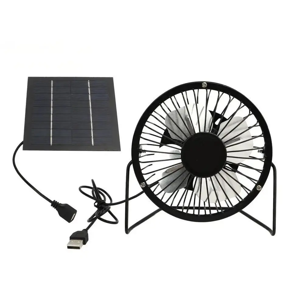 Mini Portable Solar Powered Fan Ventilator Greenhouse Pet Chicken House Cooler