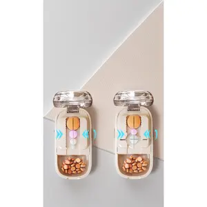 Portable Pill Organizer with Precision Pill Cutter - Cuts Pills into 1/4 & 1/2, Compact Pill Splitter & Storage Whether you’re a chronic patient needing dose splitting or a frequent traveler taking meds, this gadget makes pill-taking simple & tidy. TikTok