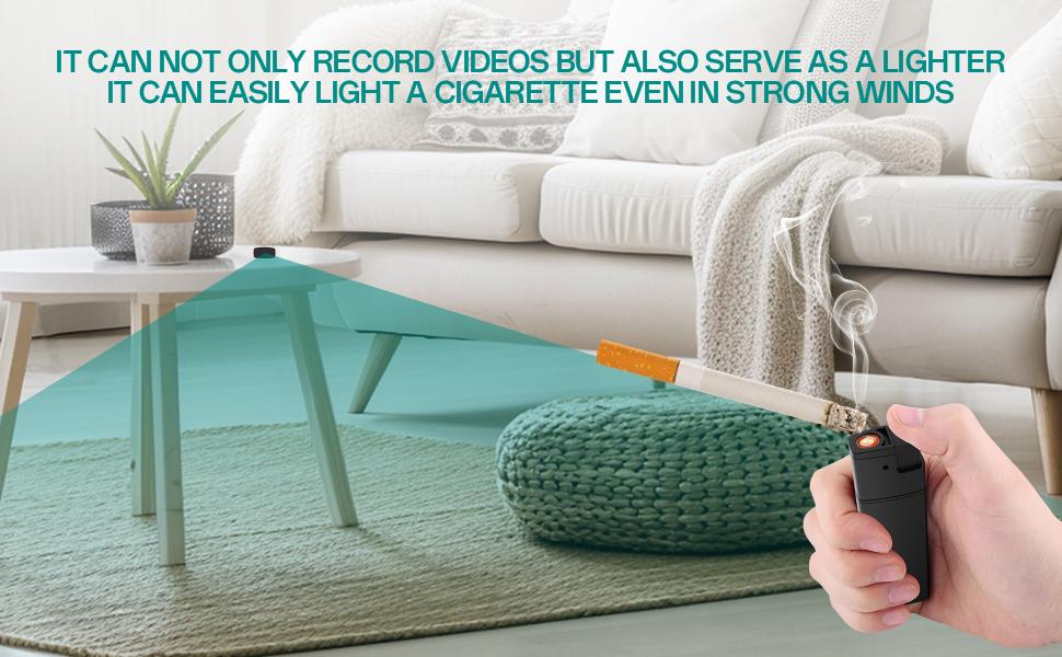 Mini Portable Lighter Security Camera 64GB BodyCam 1080P HD Motion Detection Home Outdoor Small Recording Card Cam with 64GB Internal Memory High-Definition Camera in a Lighter[NO WIFI]