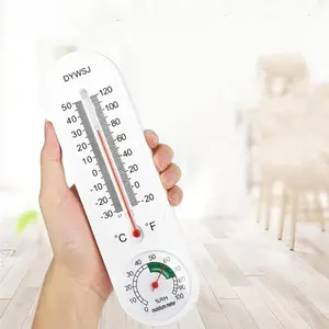 Wall Mounted Temperature & Humidity Meter, Indoor & Outdoor Temperature & Humidity Meter, Plastic, Fahrenheit/Celsius Dual Scale, Suitable for Rooms, Courtyards