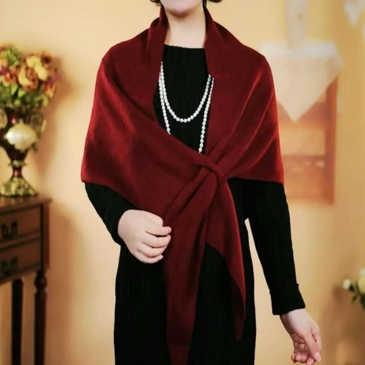 Solid-Color Women's Scarf Casual, Soft, and Comfortable Shawl Accessories for Women and Girls Warm for Fall and Winter