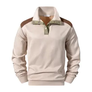 Must-Have Men's Spliced Button Down Shirt Top Blending a Classic Silhouette with Modern Panel Construction and Hardware SpringStatements