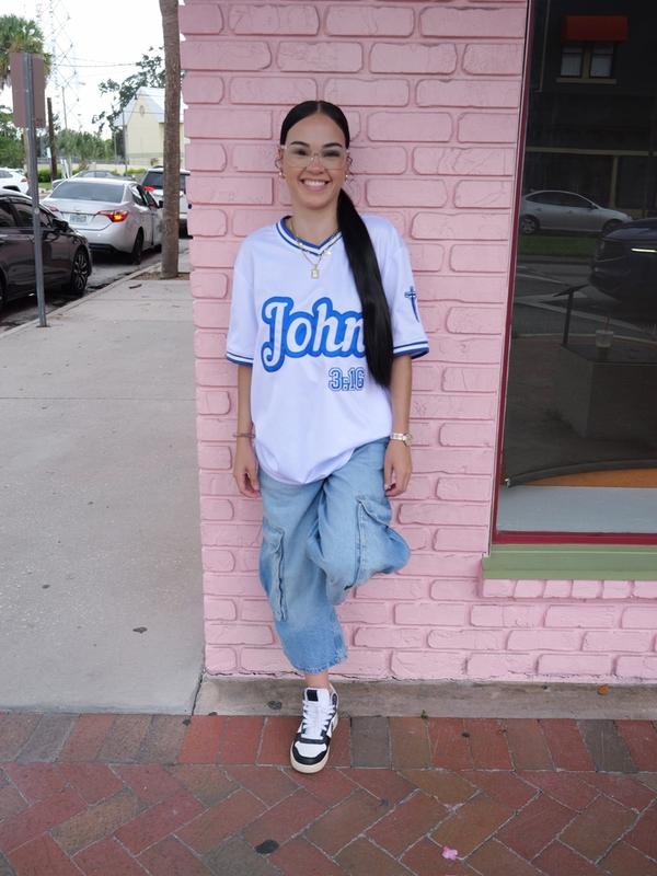 Blue John 3:16 Jersey