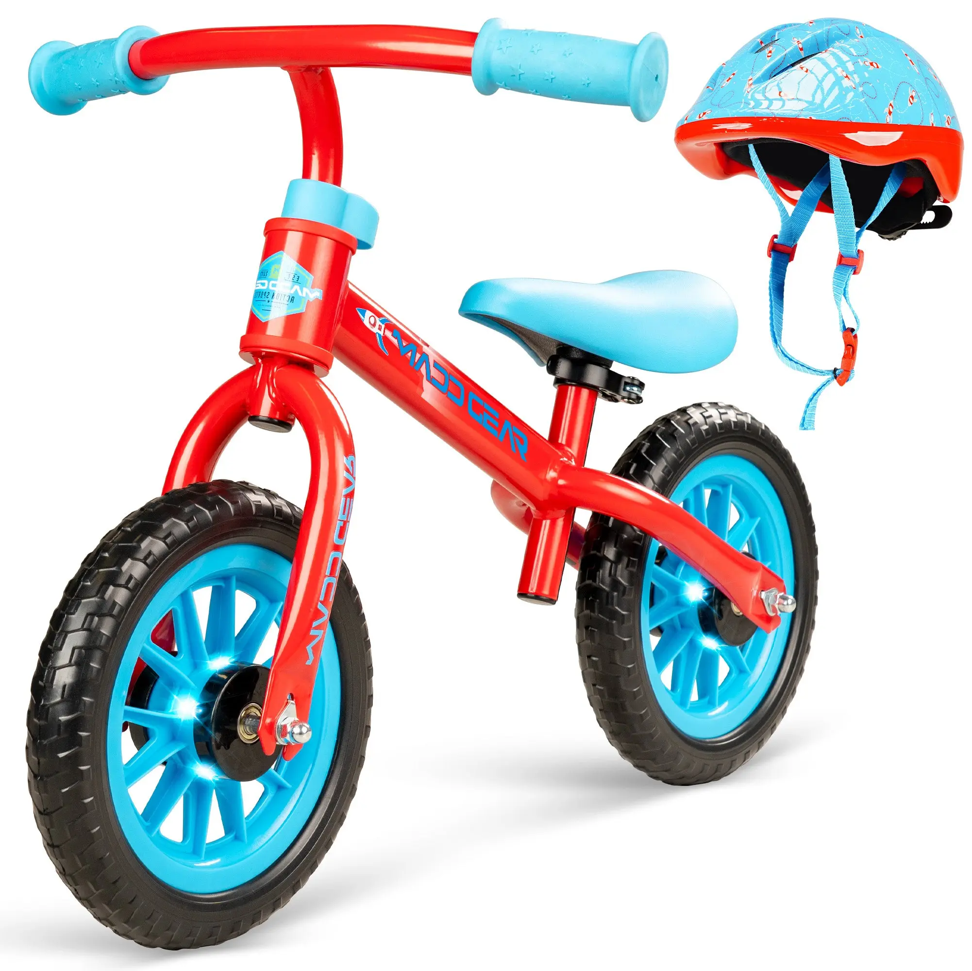 Madd Gear My 1st ZBike Balance Bike with Helmet Combo - Red / Blue