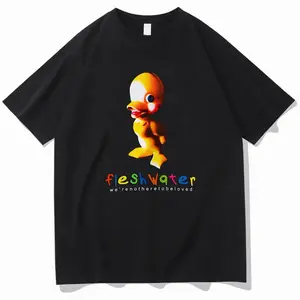 Unisex T-Shirt Gildan Fleshwater Rock Band Duck Graphic Tee 🦆 – Funny Grunge Fashion Shirt for Men & Women