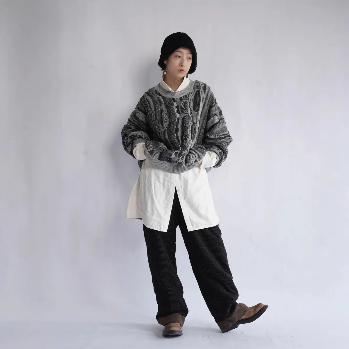 Original classic British style original retro warm loose literary sweater