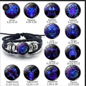 12 Constellations Luminous Bracelet - Nightlight Punk Style for Men Women Children