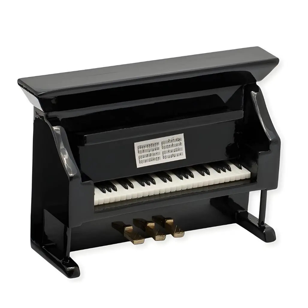 Broadway Gifts Black Upright Piano Ornament