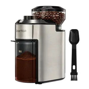 Qawtor Electric Burr Coffee Grinder, 28 Precise Grind Settings, 200W Conical Burr Mill, One-Touch Operation for Espresso, Drip & French Press, Features a Precision Timer and Easy-to-Clean Grinding Chamber, Summervibes