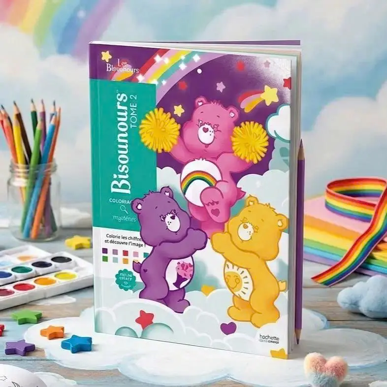 [New 2026] Les Bisounours Tome 2, Disney Coloring Book, Color by Number Activity Book for Adults and Teens - Spiral-bound