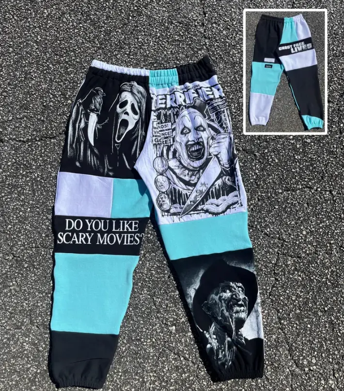 Horror Patchwork Sweatpants | Upcycled Halloween Sweats