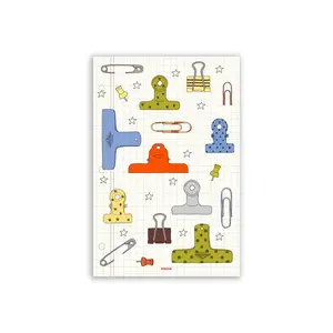 Clips Sticker Sheet 4x6 Matte Vinyl for Journaling Scrapbooking & Planners High-Quality Water-Resistant Durable Stickers