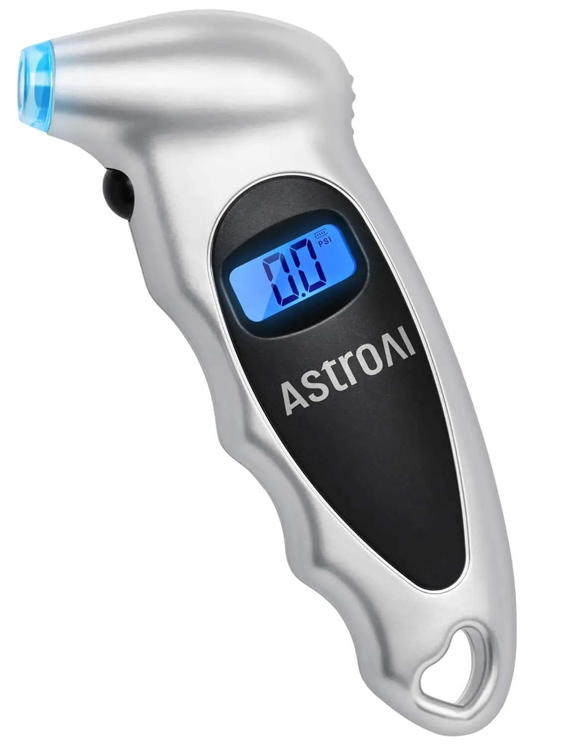 Digital Tire Pressure Gauge, 0-150PSI, Calibrated to ANSI B40.7 +/-1PSI Accuracy, 0.1PSI Increment Readings, 4 Pressure Measurements, Backlight LCD, Silver Car Truck Tire Repair Tool