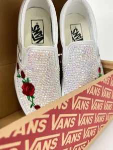 Handcrafted Elegance: Slip into Sparkling Elegance in Vans Sneakers