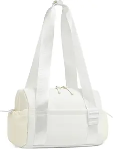 Mini Gym Tote Bag for Women Girls, Cute Fitness Gym Bag W/Wet Compartment  for Yoga Travel Workout  Bag, White