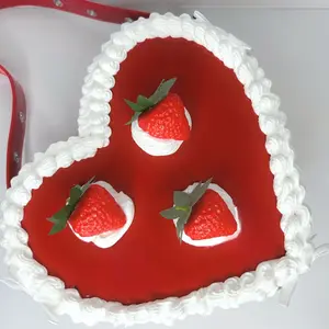 Strawberry Vintage Heart Cake Purse