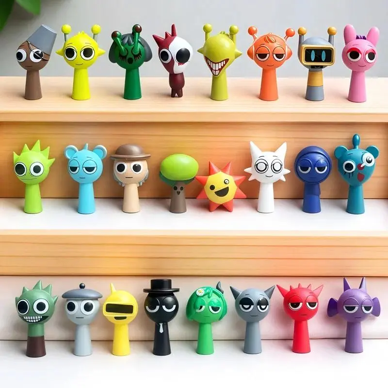 Mini Sprunki Action Figure Toy Cartoon Movie Sprunki Wenda Model Doll Figurines Gift